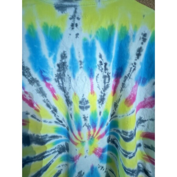 Dickies Shirt Adult XL Blue Tie Dye Pocket Short Sleeve Crew Neck Work - Picture 6 of 7